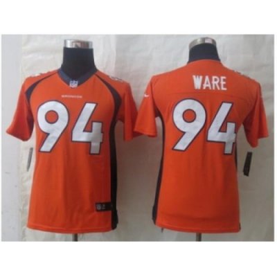 Nike Youth Denver Broncos #94 Ware Orange Jerseys