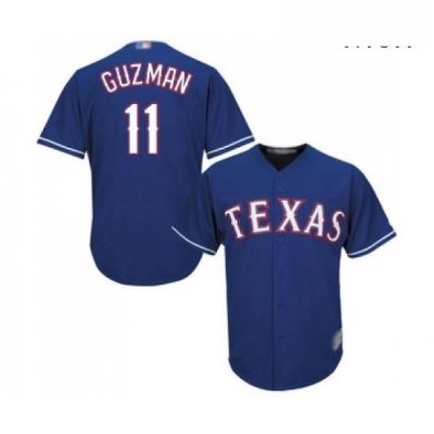 Mens Texas Rangers 11 Ronald Guzman Replica Royal Blue Alternate 2 Cool Base Baseball Jersey