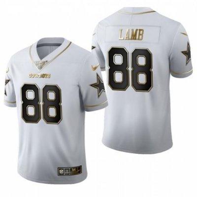 Youth Cowboys 88 Ceedee Lamb White Gold 100th Season Vapor Untouchable Limited Jersey