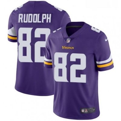 Mens Nike Minnesota Vikings 82 Kyle Rudolph Purple Team Color Vapor Untouchable Limited Player NFL Jersey