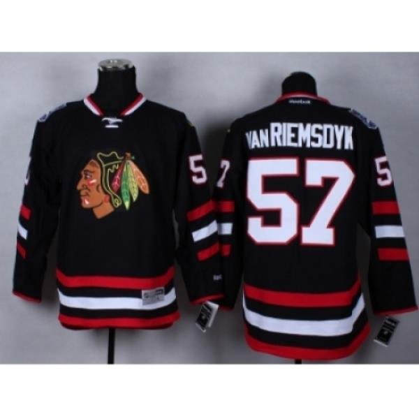 NHL chicago blackhawks #57 vanriemsdyk black Stitched jerseys[2014 new stadium]