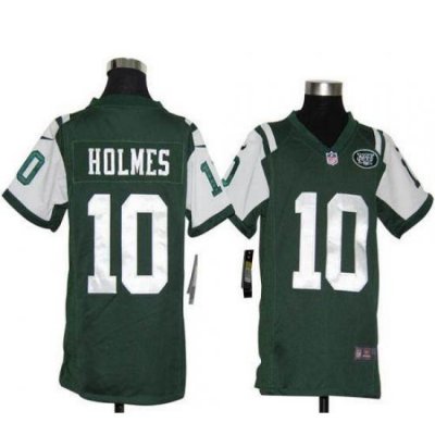 Nike Jets #10 Santonio Holmes Green Team Color Youth Stitched NFL Elite Jersey