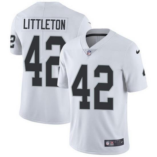 Nike Raiders 42 Cory Littleton White Men Stitched NFL Vapor Untouchable Limited Jersey