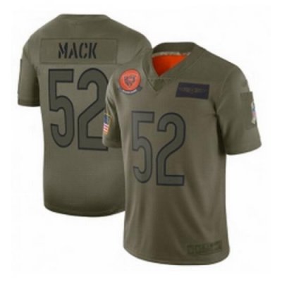 Men Chicago Bears 52 Khalil Mack Limited Camo 2019 Salute to Service Football Jersey