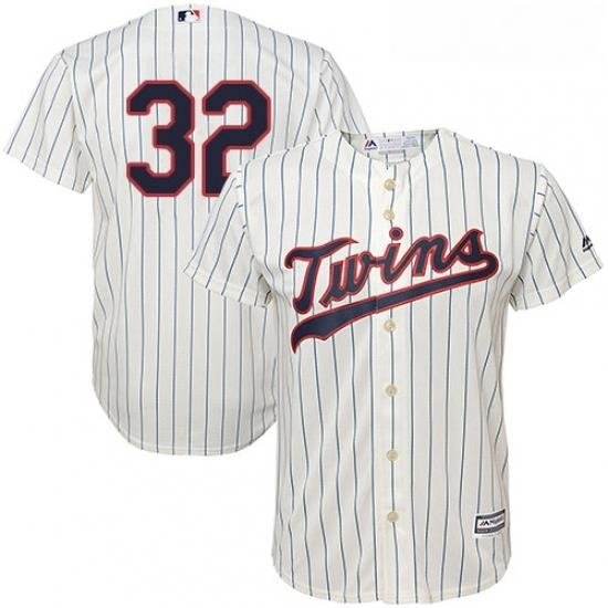 Youth Majestic Minnesota Twins 32 Zach Duke Replica Cream Alternate Cool Base MLB Jersey