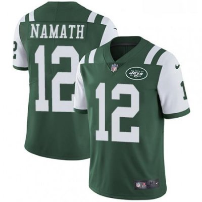 Youth Nike New York Jets 12 Joe Namath Green Team Color Vapor Untouchable Limited Player NFL Jersey