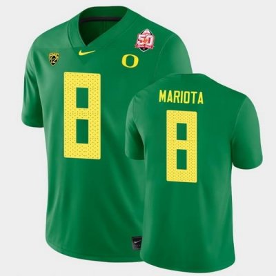 Men Oregon Ducks Marcus Mariota 2021 Fiesta Bowl Green Game Jersey 0A