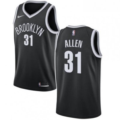 Womens Nike Brooklyn Nets 31 Jarrett Allen Swingman Black Road NBA Jersey Icon Edition