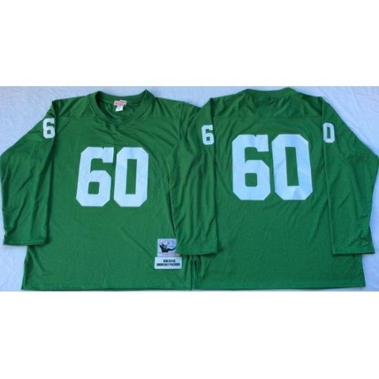 Men Green Bay Green Bay Packers 60 Rob Davis Green M&N Throwback Jersey