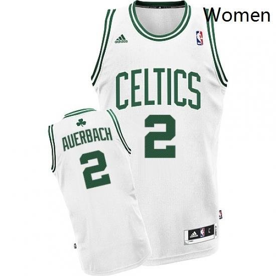 Womens Adidas Boston Celtics 2 Red Auerbach Swingman White Home NBA Jersey