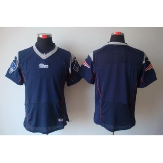 Nike New England Patriots Blank Blue Elite NFL Jersey