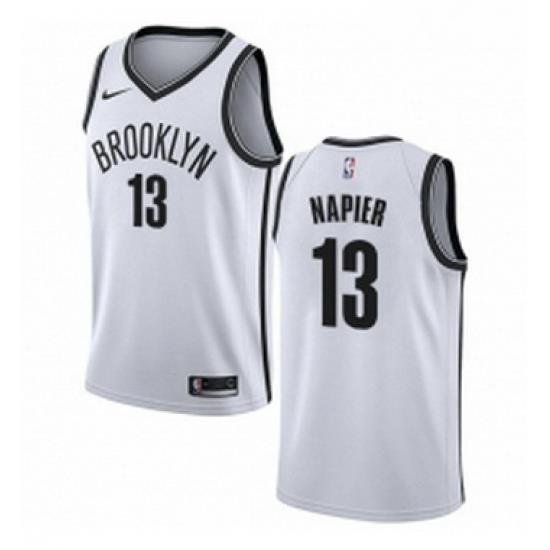 Youth Nike Brooklyn Nets 13 Shabazz Napier Swingman White NBA Jersey Association Edition