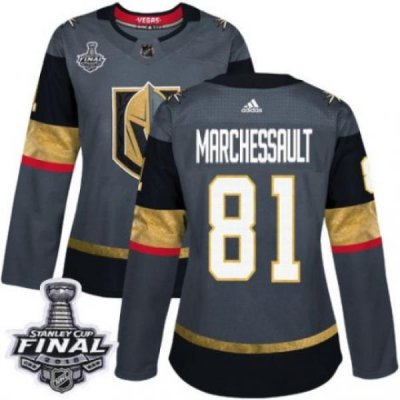 womens jonathan marchessault vegas golden knights jersey gray adidas 81 nhl home 2018 stanley cup final authentic