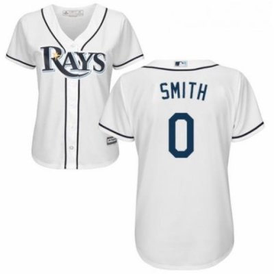 Womens Majestic Tampa Bay Rays 0 Mallex Smith Replica White Home Cool Base MLB Jersey