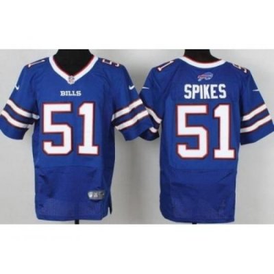 Nike Buffalo Bills 51 Brandon Spikes Blue Elite NFL Jersey