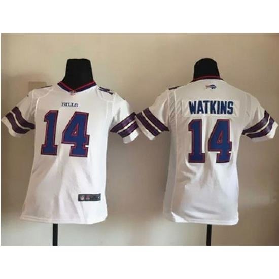 Youth Nike Bills #14 Sammy Watkins White Stitched NFL New Elite Jersey