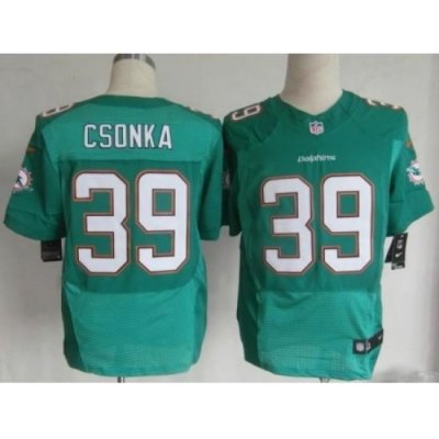 Nike Miami Dolphins 39 Larry Csonka Green Elite NFL Jersey