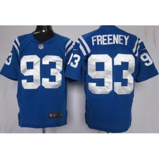 Nike Indianapolis Colts 93 DWight Freeney Blue Elite NFL Jersey