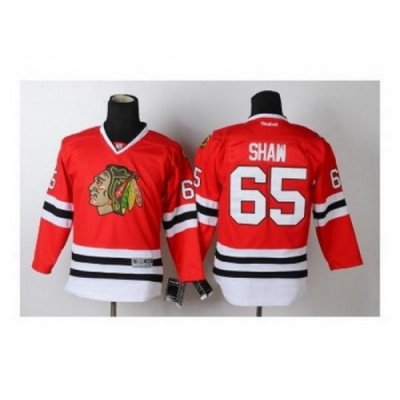 Youth nhl jerseys chicago blackhawks #65 shaw red