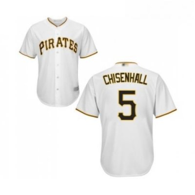 Youth Pittsburgh Pirates 5 Lonnie Chisenhall Replica White Home Cool Base Baseball Jersey