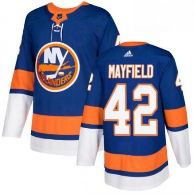 Mens Adidas New York Islanders 42 Scott Mayfield Authentic Royal Blue Home NHL Jersey