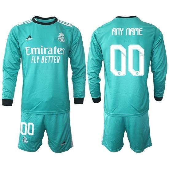 Men Real Madrid Long Sleeve Soccer Jerseys 500 Customized