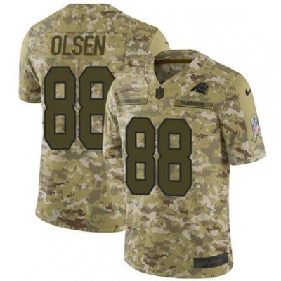 Mens Nike Carolina Panthers 88 Greg Olsen Limited Camo 2018 Salute to Service NFL Jersey