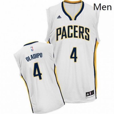 Mens Adidas Indiana Pacers 4 Victor Oladipo Swingman White Home NBA Jersey