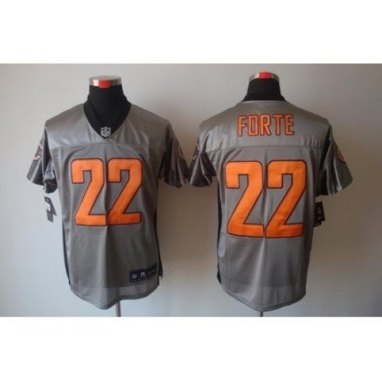 Nike Chicago Bears 22 Matt Forte Grey Elite ShadoW NFL Jersey