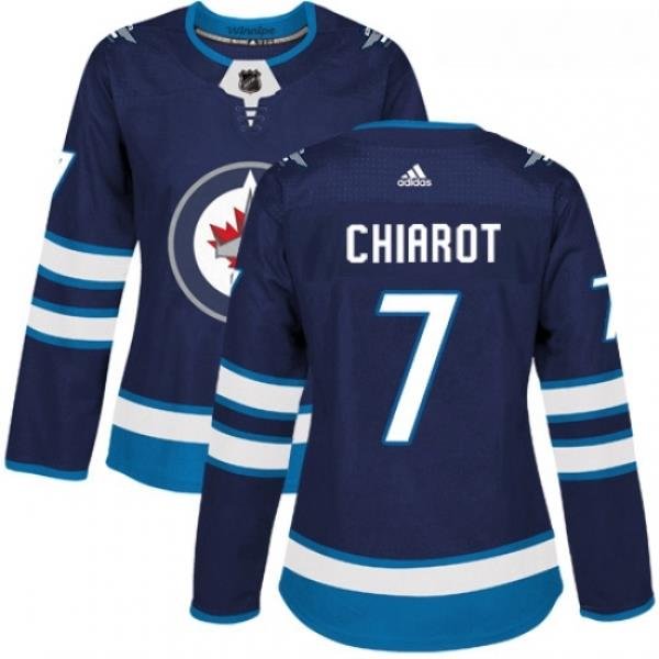 Womens Adidas Winnipeg Jets 7 Ben Chiarot Premier Navy Blue Home NHL Jersey