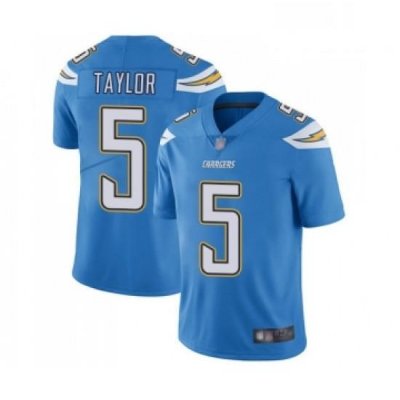 Men Los Angeles Chargers 5 Tyrod Taylor Electric Blue Alternate Vapor Untouchable Limited Player Football Jersey