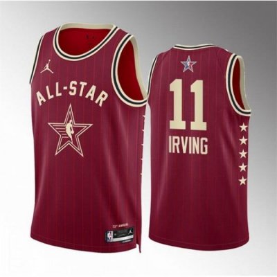 Men 2024 All Star 11 Kyrie Irving Crimson Stitched Basketball Jersey