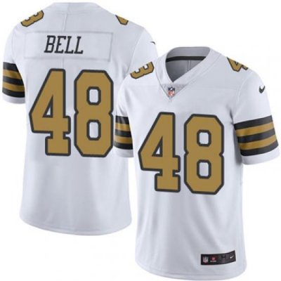 Youth Nike Saints #48 Vonn Bell White Stitched NFL Limited Rush Jersey