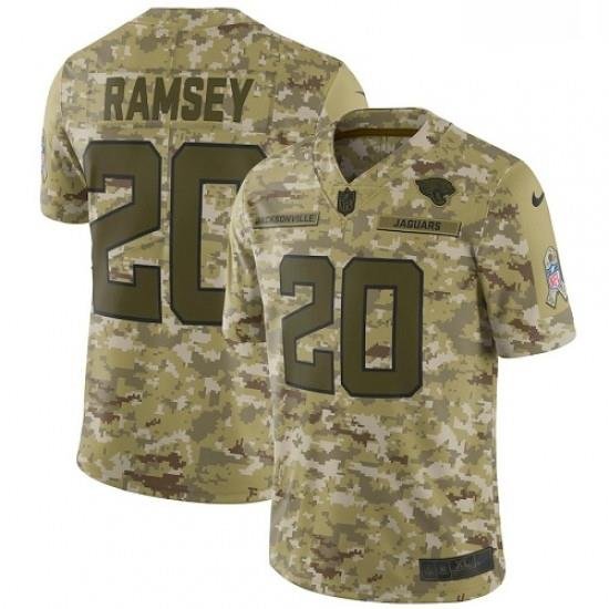 Men Nike Jacksonville Jaguars 20 Jalen Ramsey Limited Camo 2018 Salute to Service NFL Jersey