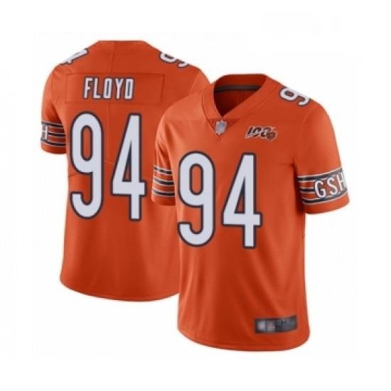 Youth Chicago Bears 94 Leonard Floyd Orange Alternate 100th Season Limited Football Jersey