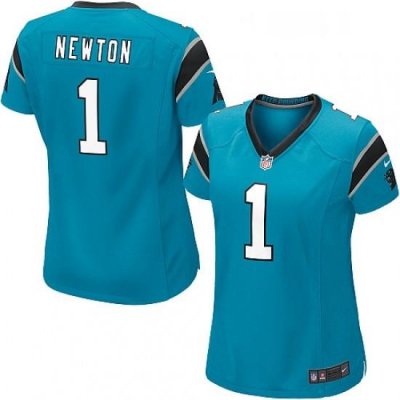 Womens Nike Carolina Panthers 1 Cam Newton Game Blue Alternate NFL Jersey