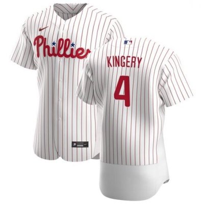 Philadelphia Phillies 4 Scott Kingery Men Nike White Home 2020 Authentic Player MLB Jersey