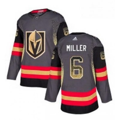 Mens Adidas Vegas Golden Knights 6 Colin Miller Authentic Black Drift Fashion NHL Jersey