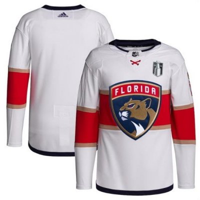 Men Florida Panthers Blank White 2023 Stanley Cup Final Stitched Jersey