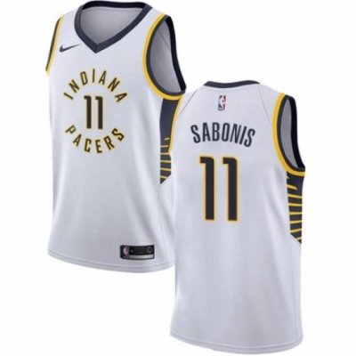 Womens Nike Indiana Pacers 11 Domantas Sabonis Swingman White NBA Jersey Association Edition