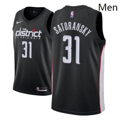 Men NBA 2018 19 Washington Wizards 31 Tomas Satoransky City Edition Black Jersey