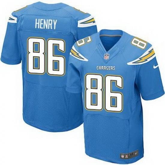 Nike Chargers #86 Hunter Henry Electric Blue Alternate Mens Stitched NFL NeW Elite Jersey