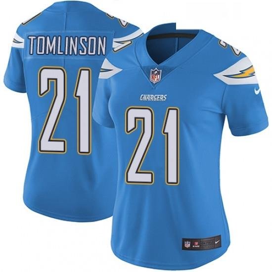 Womens Nike Los Angeles Chargers 21 LaDainian Tomlinson Elite Electric Blue Alternate NFL Jersey