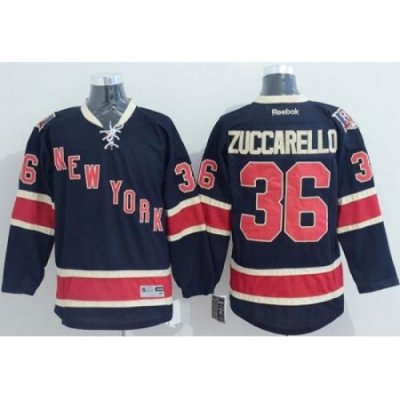 New York Rangers #36 Mats Zuccarello Navy Blue Alternate Stitched NHL Jersey