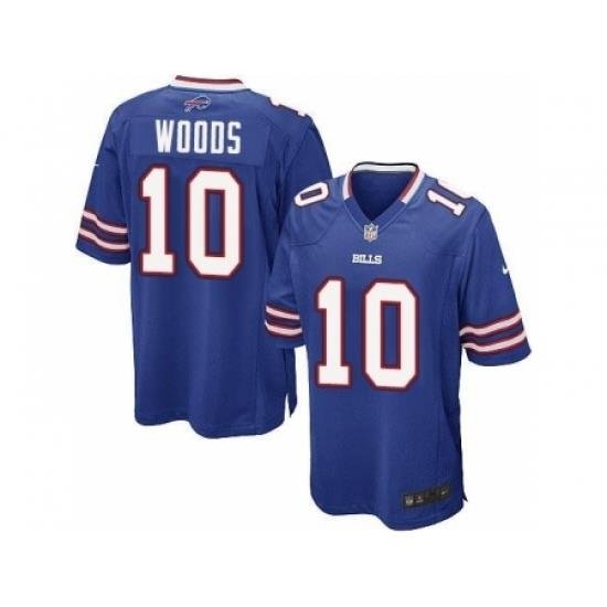 Nike Buffalo Bills 10 Robert Woods Blue Game NFL Jersey