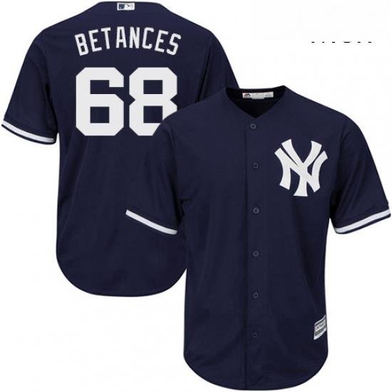 Mens Majestic New York Yankees 68 Dellin Betances Replica Navy Blue Alternate MLB Jersey