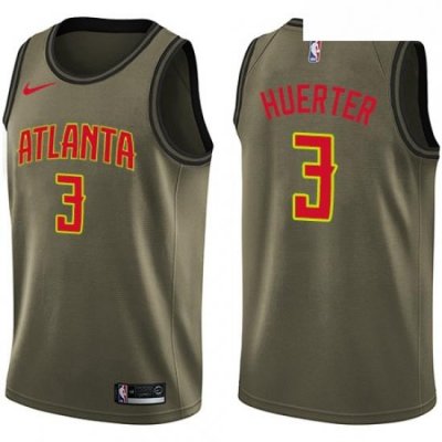 Youth Nike Atlanta Hawks 3 Kevin Huerter Swingman Green Salute to Service NBA Jersey