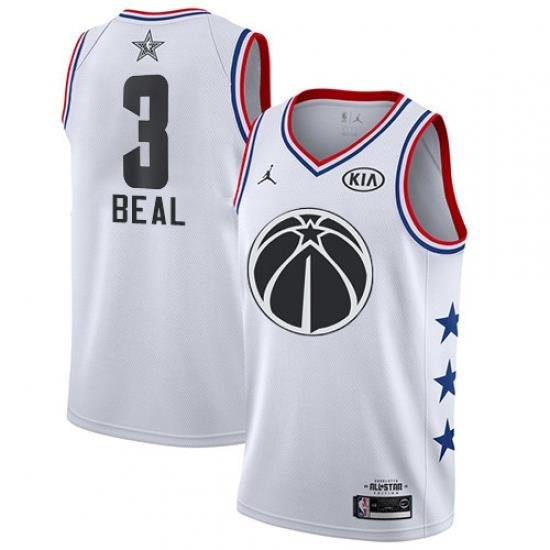 Wizards #3 Bradley Beal White Basketball Jordan Swingman 2019 All Star Game Jersey