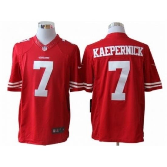 Nike San Francisco 49ers 7 Colin Kaepernick Red Limited NFL Jersey