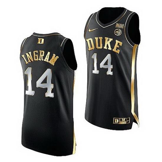 Duke Blue Devils Brandon Ingram Black Golden Edition Nba Alumni Jersey